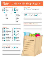 Printable Little Helper Grocery List